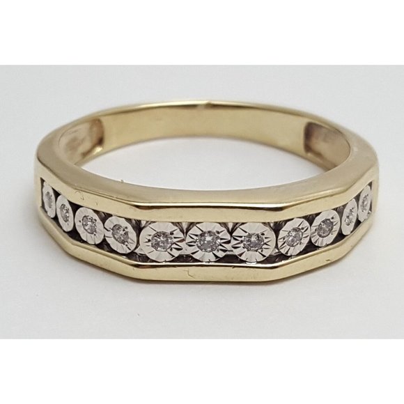 Unique 10K Karat Solid Two Tone Multi Color Gold Designer Diamond Mens Ring - Picture 5 of 15